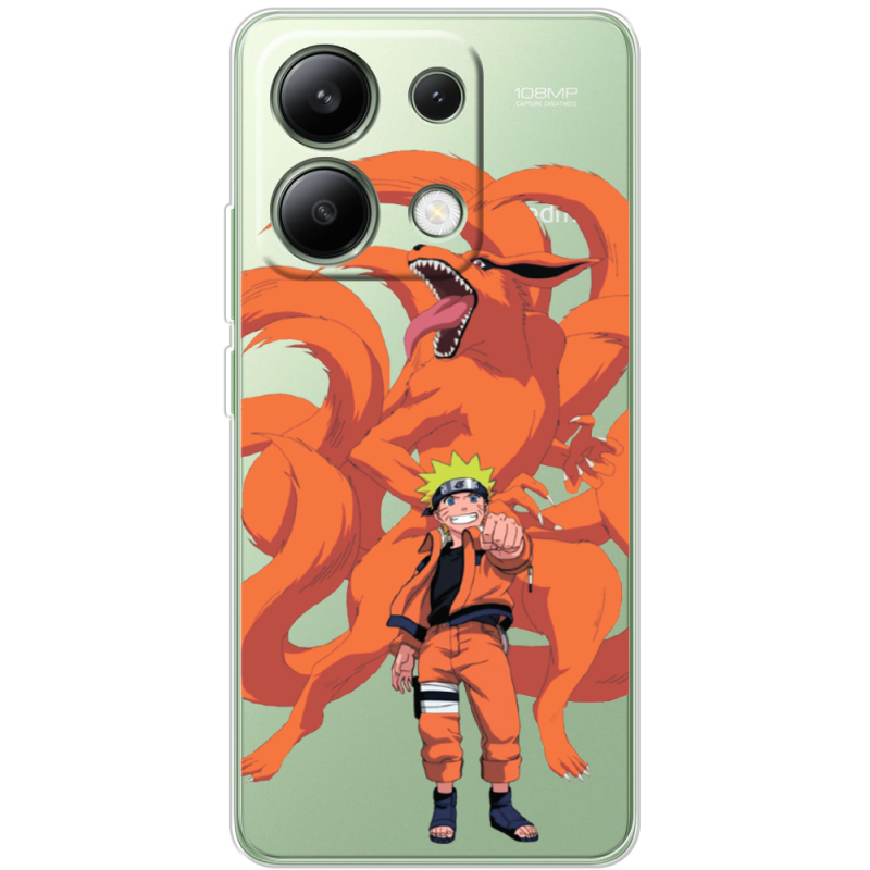 Прозрачный чехол BoxFace Xiaomi Redmi Note 13 4G Naruto and Kurama