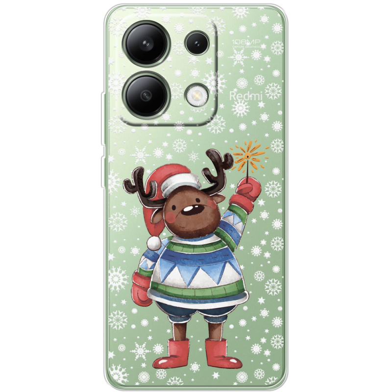 Прозрачный чехол BoxFace Xiaomi Redmi Note 13 4G Christmas Deer with Snow