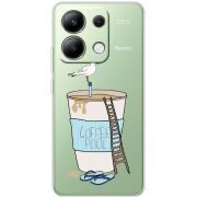 Прозрачный чехол BoxFace Xiaomi Redmi Note 13 4G Segull in Cofee Pool