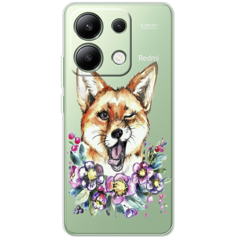 Прозрачный чехол BoxFace Xiaomi Redmi Note 13 4G Winking Fox