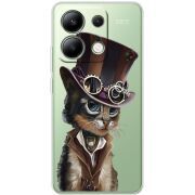 Прозрачный чехол BoxFace Xiaomi Redmi Note 13 4G Steampunk Cat