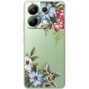 Прозрачный чехол BoxFace Xiaomi Redmi Note 13 4G Floral