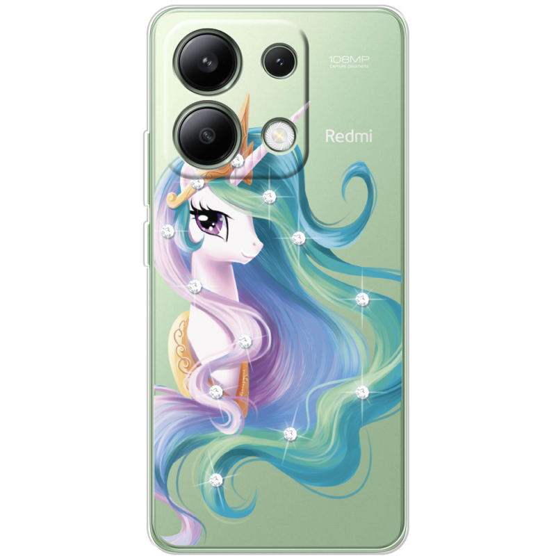 Чехол со стразами BoxFace Xiaomi Redmi Note 13 4G Unicorn Queen