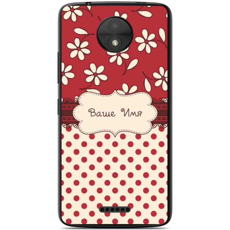 Чехол Uprint Motorola Moto C XT1750 Именной Polka Dots