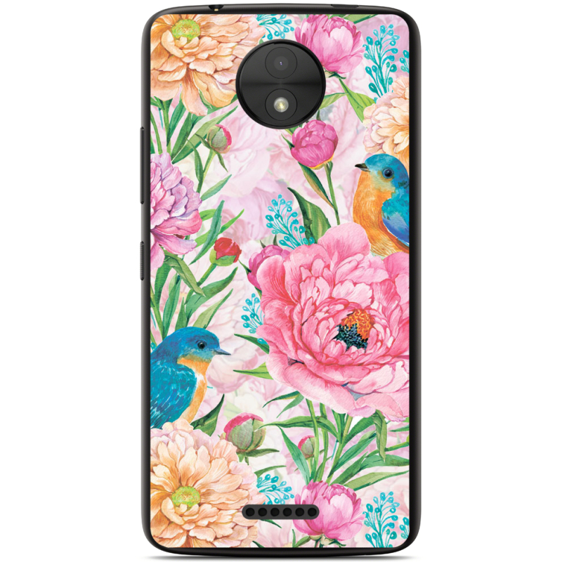 Чехол Uprint Motorola Moto C XT1750 Birds in Flowers