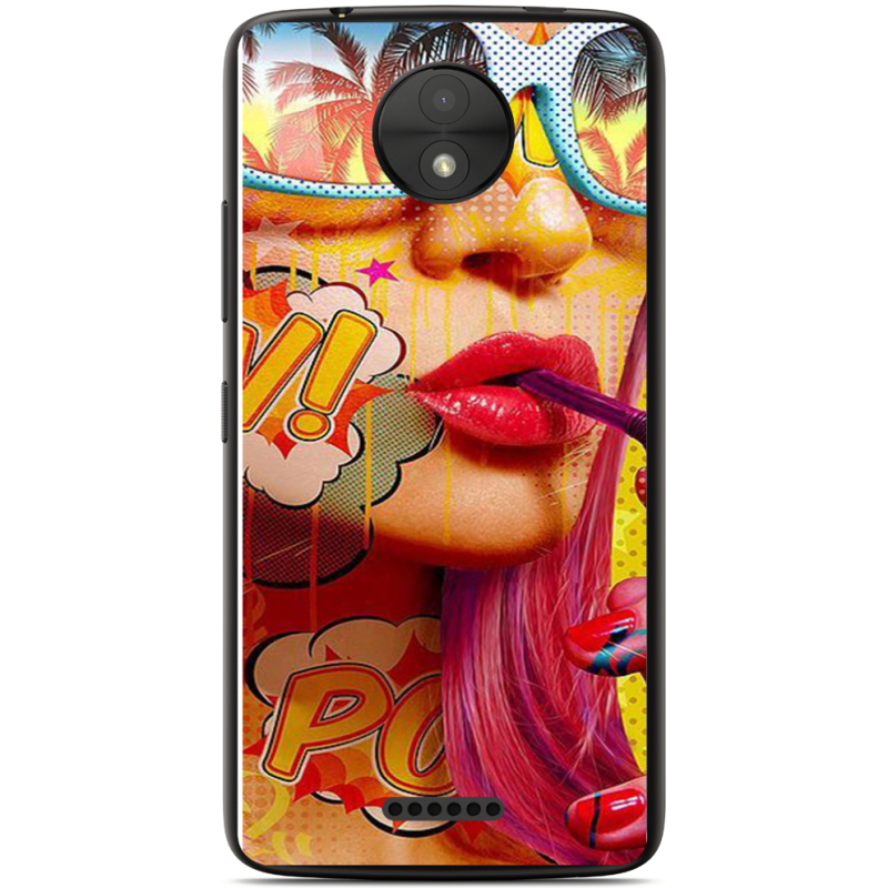 Чехол Uprint Motorola Moto C XT1750 Yellow Girl Pop Art