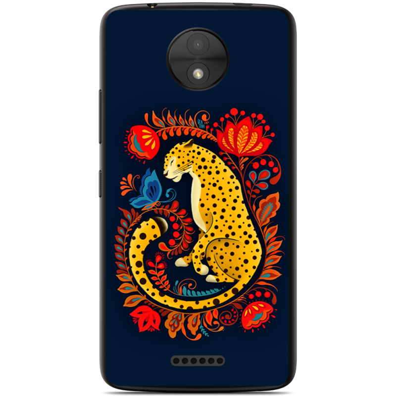 Чехол Uprint Motorola Moto C XT1750 Petrykivka Leopard