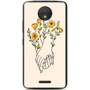 Чехол Uprint Motorola Moto C XT1750 Flower Hands