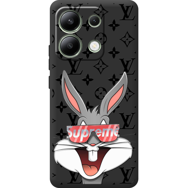 Черный чехол BoxFace Xiaomi Redmi Note 13 4G looney bunny