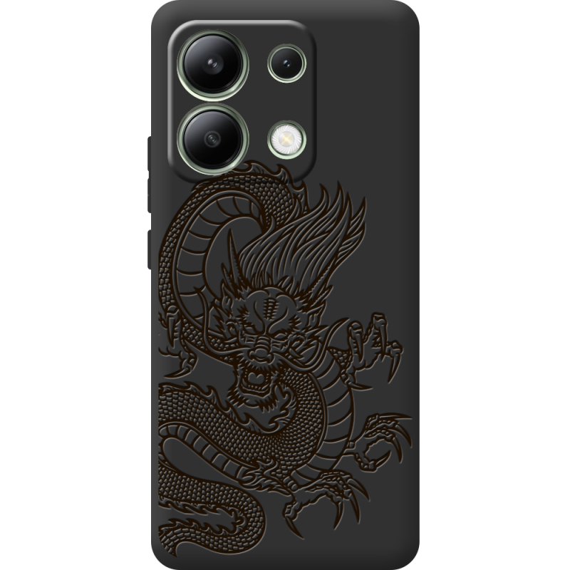 Черный чехол BoxFace Xiaomi Redmi Note 13 4G Chinese Dragon