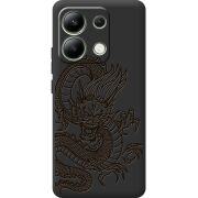 Черный чехол BoxFace Xiaomi Redmi Note 13 4G Chinese Dragon