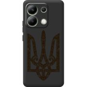 Черный чехол BoxFace Xiaomi Redmi Note 13 4G Ukrainian Trident