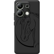 Черный чехол BoxFace Xiaomi Redmi Note 13 4G Horse