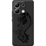 Черный чехол BoxFace Xiaomi Redmi Note 13 4G Snake