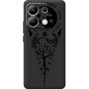 Черный чехол BoxFace Xiaomi Redmi Note 13 4G Hugin and Munin