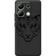 Черный чехол BoxFace Xiaomi Redmi Note 13 4G Tiger