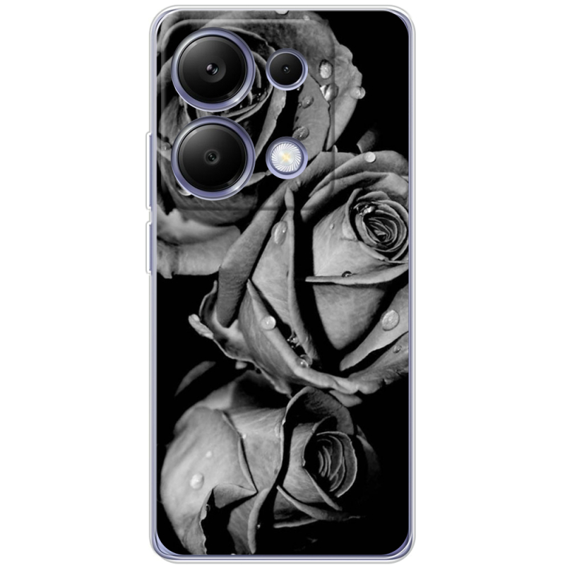 Чехол BoxFace Xiaomi Redmi Note 13 Pro 4G Black and White Roses