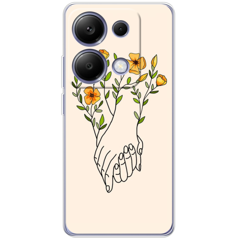 Чехол BoxFace Xiaomi Redmi Note 13 Pro 4G Flower Hands