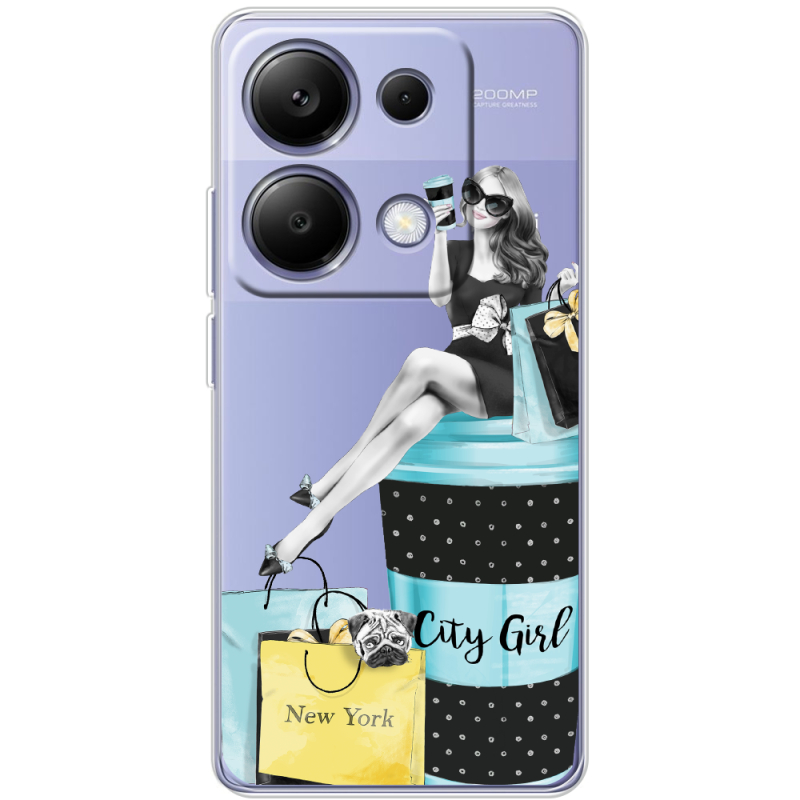 Прозрачный чехол BoxFace Xiaomi Redmi Note 13 Pro 4G City Girl