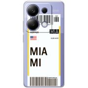 Прозрачный чехол BoxFace Xiaomi Redmi Note 13 Pro 4G Ticket Miami