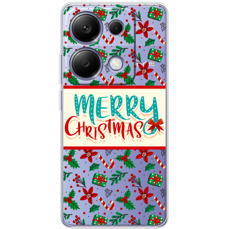 Прозрачный чехол BoxFace Xiaomi Redmi Note 13 Pro 4G Vintage Christmas Pattern