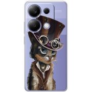 Прозрачный чехол BoxFace Xiaomi Redmi Note 13 Pro 4G Steampunk Cat