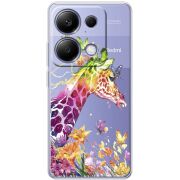 Прозрачный чехол BoxFace Xiaomi Redmi Note 13 Pro 4G Colorful Giraffe