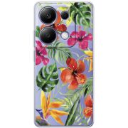 Прозрачный чехол BoxFace Xiaomi Redmi Note 13 Pro 4G Tropical Flowers