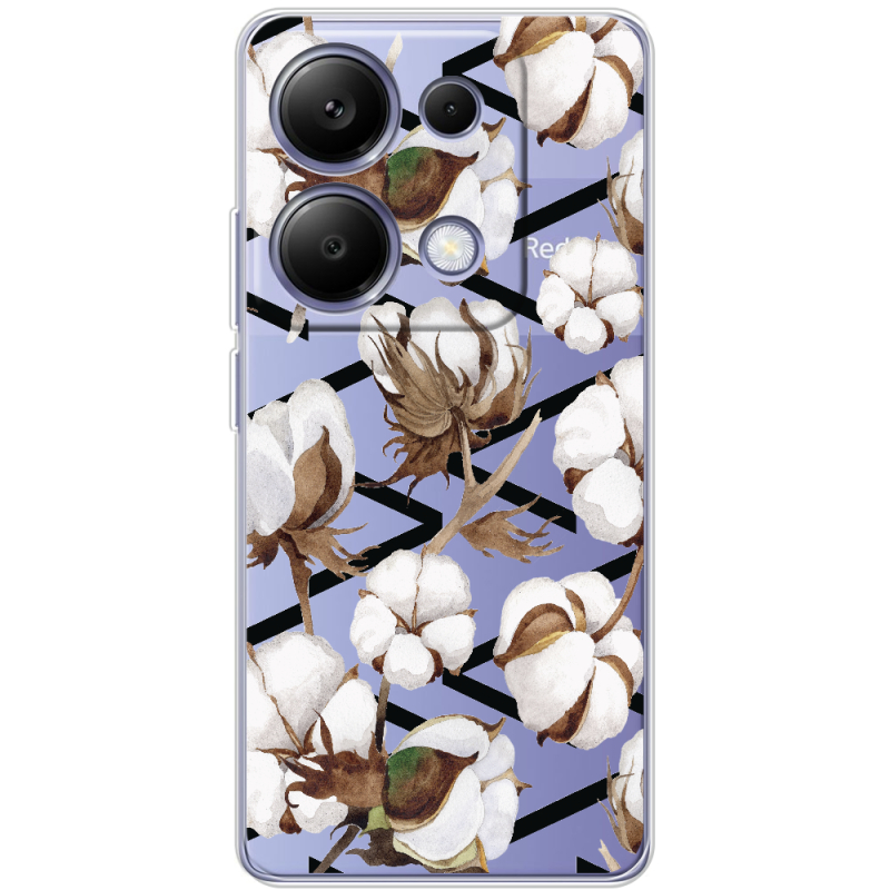 Прозрачный чехол BoxFace Xiaomi Redmi Note 13 Pro 4G Cotton flowers