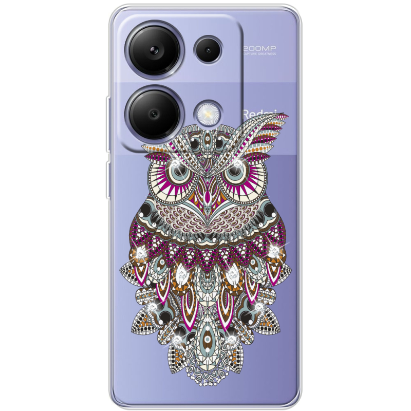 Чехол со стразами BoxFace Xiaomi Redmi Note 13 Pro 4G Owl