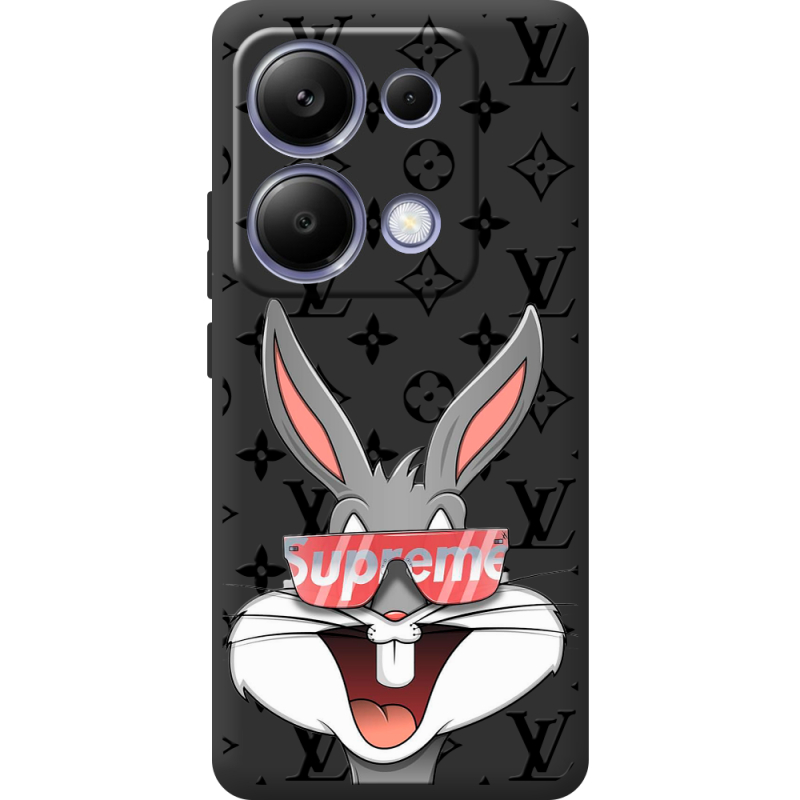 Черный чехол  BoxFace Xiaomi Redmi Note 13 Pro 4G looney bunny