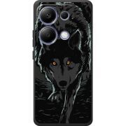 Черный чехол  BoxFace Xiaomi Redmi Note 13 Pro 4G Wolf