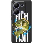 Черный чехол  BoxFace Xiaomi Redmi Note 13 Pro 4G Fish