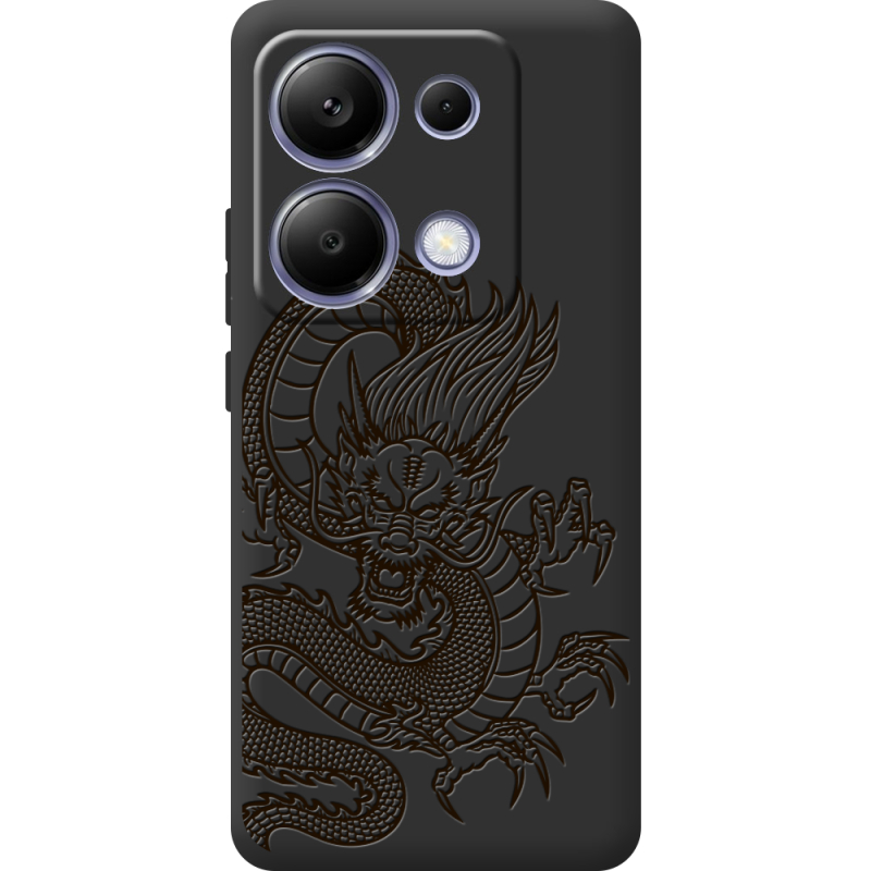 Черный чехол  BoxFace Xiaomi Redmi Note 13 Pro 4G Chinese Dragon