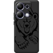 Черный чехол  BoxFace Xiaomi Redmi Note 13 Pro 4G Grizzly Bear