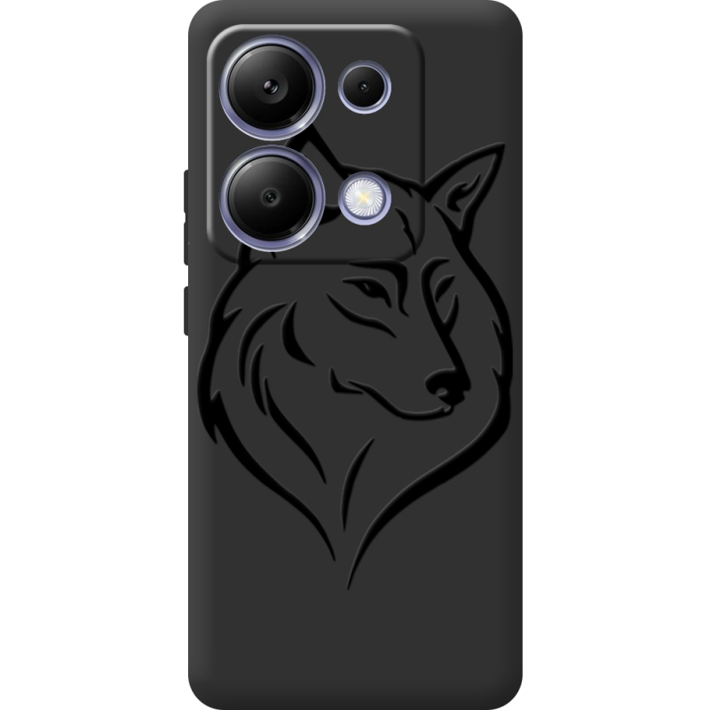 Черный чехол  BoxFace Xiaomi Redmi Note 13 Pro 4G Wolf