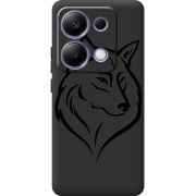 Черный чехол  BoxFace Xiaomi Redmi Note 13 Pro 4G Wolf