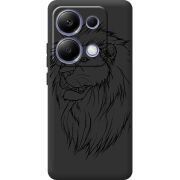 Черный чехол  BoxFace Xiaomi Redmi Note 13 Pro 4G Lion