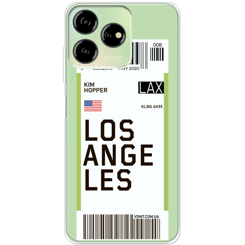 Прозрачный чехол BoxFace ZTE Blade V50 Design 4G Ticket Los Angeles