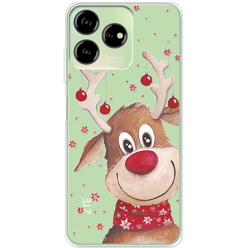 Прозрачный чехол BoxFace ZTE Blade V50 Design 4G Winter Deer