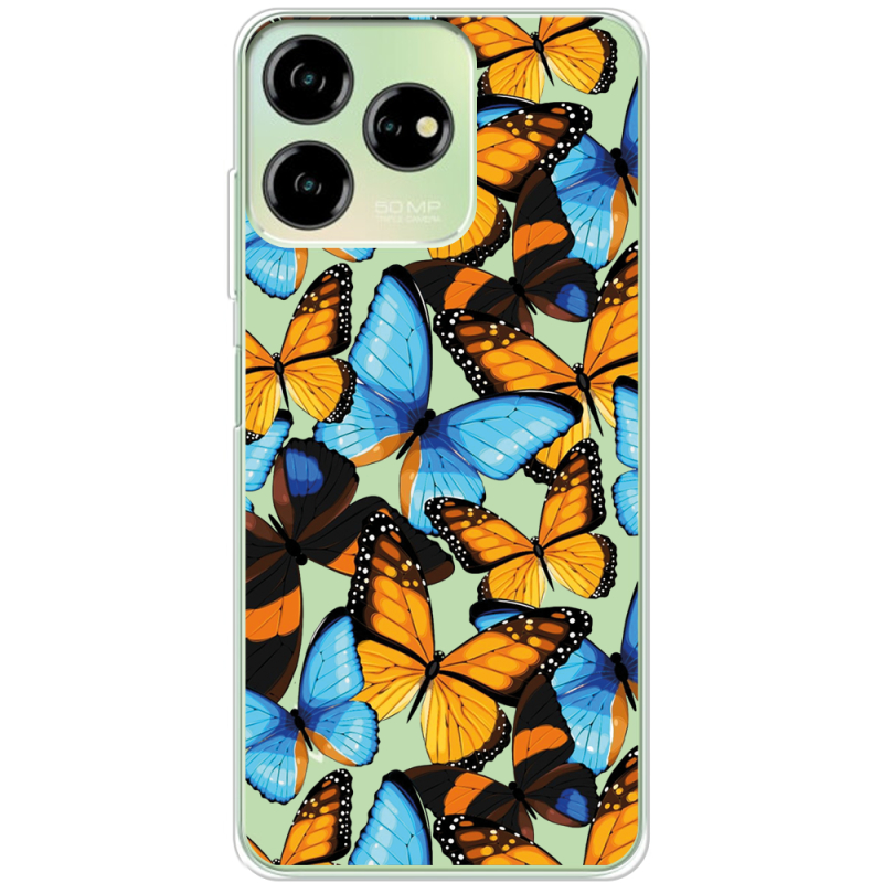 Прозрачный чехол BoxFace ZTE Blade V50 Design 4G Butterfly Morpho