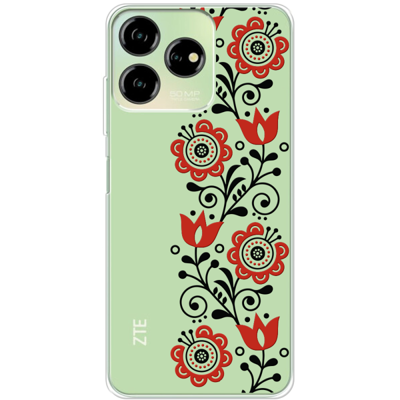 Прозрачный чехол BoxFace ZTE Blade V50 Design 4G Ethno Ornament