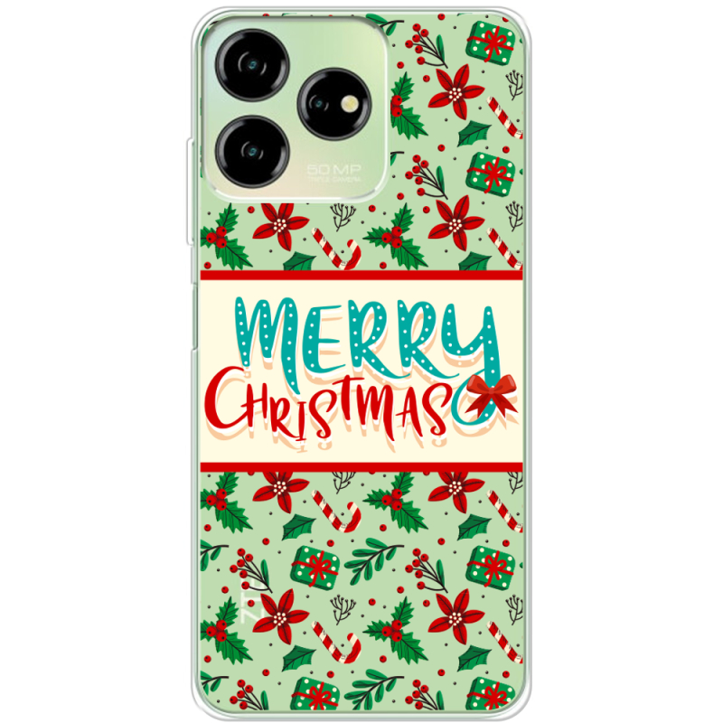 Прозрачный чехол BoxFace ZTE Blade V50 Design 4G Vintage Christmas Pattern