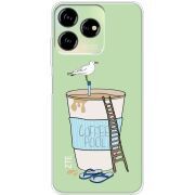 Прозрачный чехол BoxFace ZTE Blade V50 Design 4G Segull in Cofee Pool