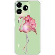Прозрачный чехол BoxFace ZTE Blade V50 Design 4G Floral Flamingo