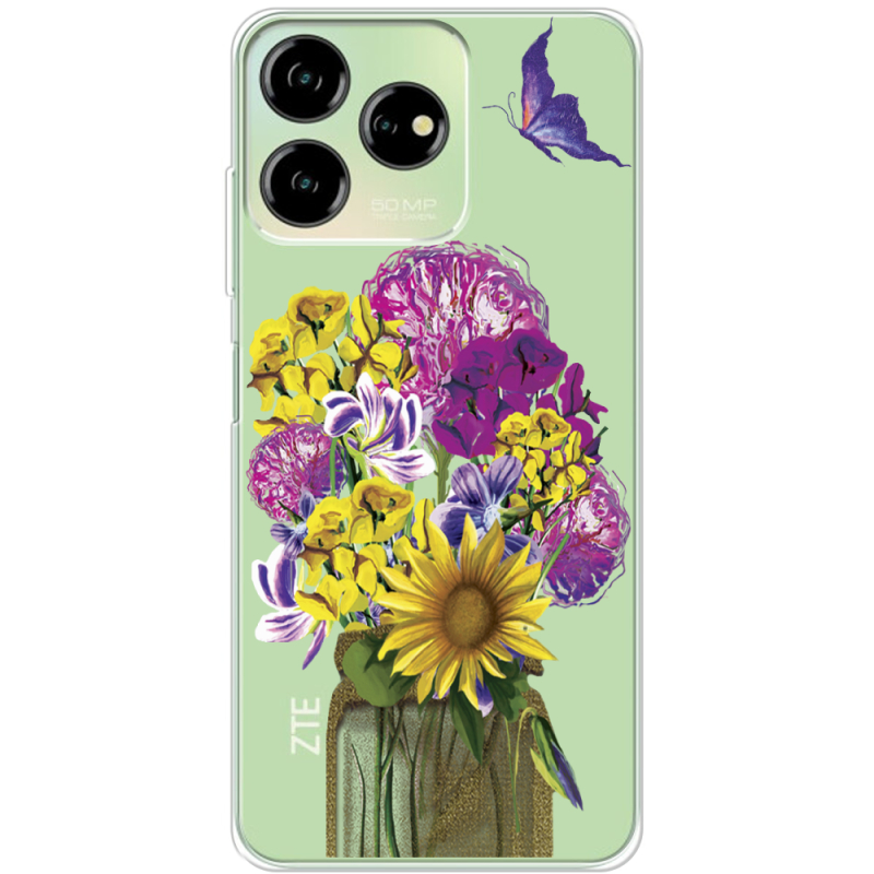 Прозрачный чехол BoxFace ZTE Blade V50 Design 4G My Bouquet