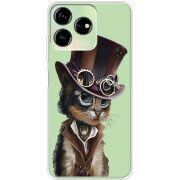 Прозрачный чехол BoxFace ZTE Blade V50 Design 4G Steampunk Cat