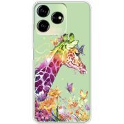 Прозрачный чехол BoxFace ZTE Blade V50 Design 4G Colorful Giraffe