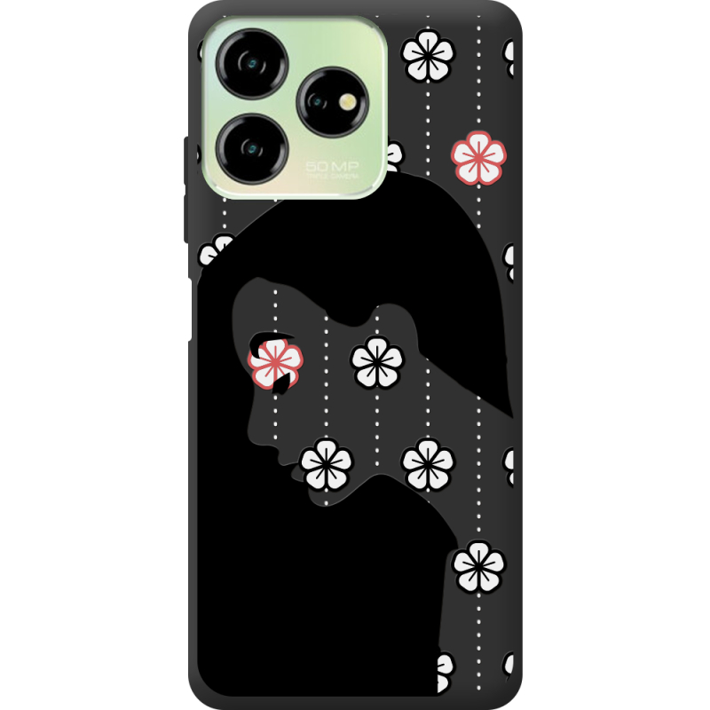 Черный чехол BoxFace ZTE Blade V50 Design 4G Flower Hair