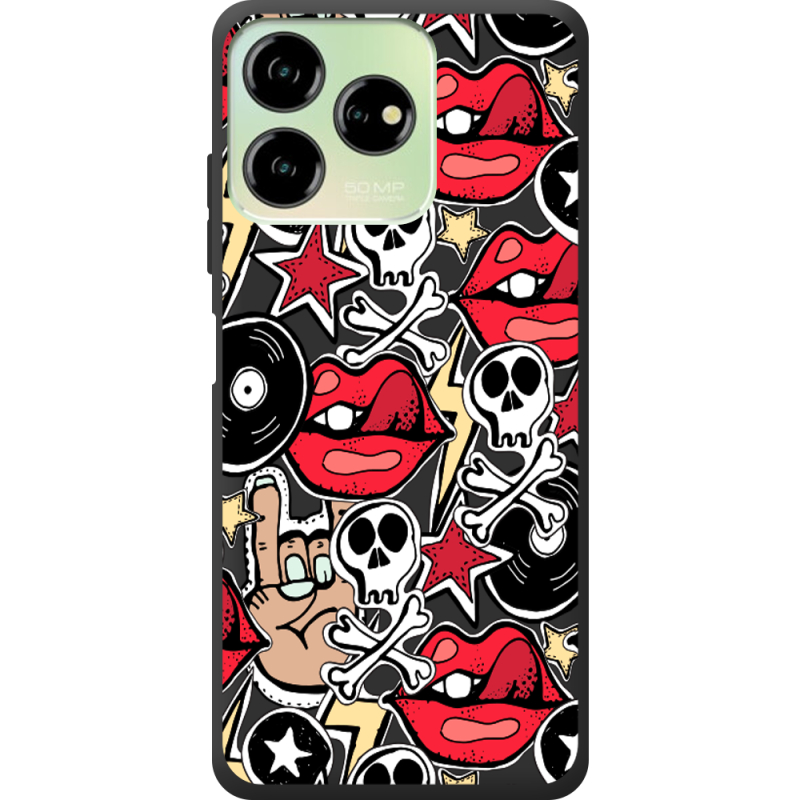 Черный чехол BoxFace ZTE Blade V50 Design 4G Rock Graffiti